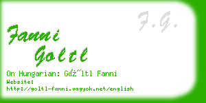 fanni goltl business card